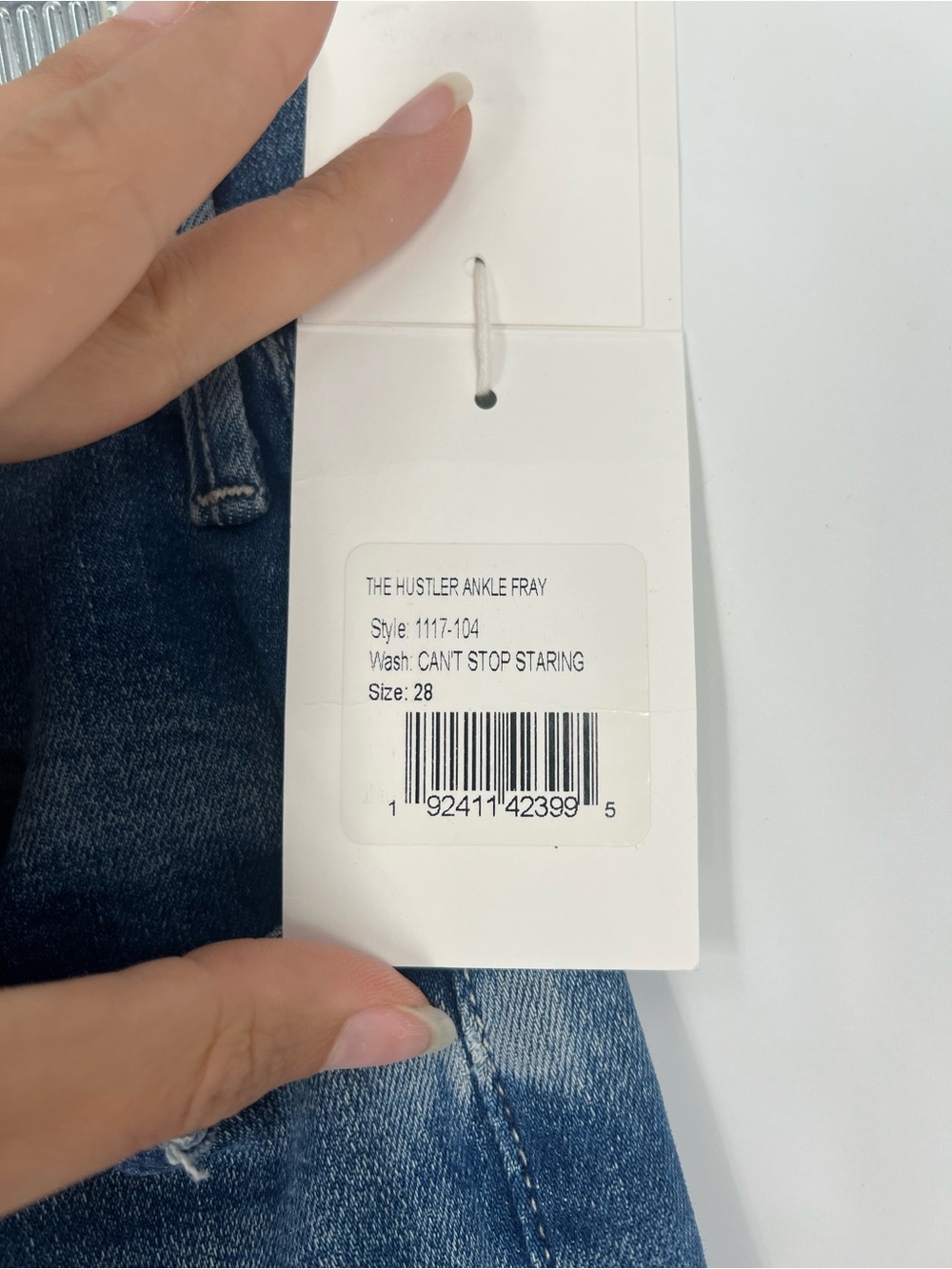 Mother The Hustler Ankle Fray Distressed Dark Jeans in Can't Stop Staring 28 NWT - Picture 5 of 8